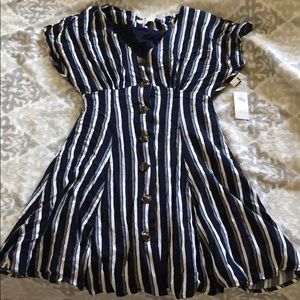 Striped button down summer dress